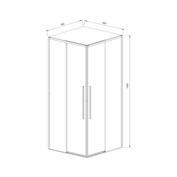 Душевое ограждение Vincea Slim-N 90x90 см VSS-4SN900CLBN, никель/прозрачное фото 6