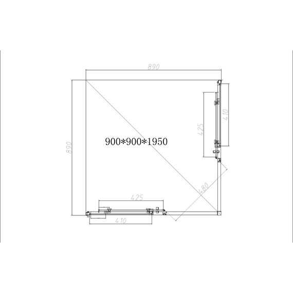 Душевое ограждение Vincea Slim-N 90x90 см VSS-4SN900CLBN, никель/прозрачное фото 5