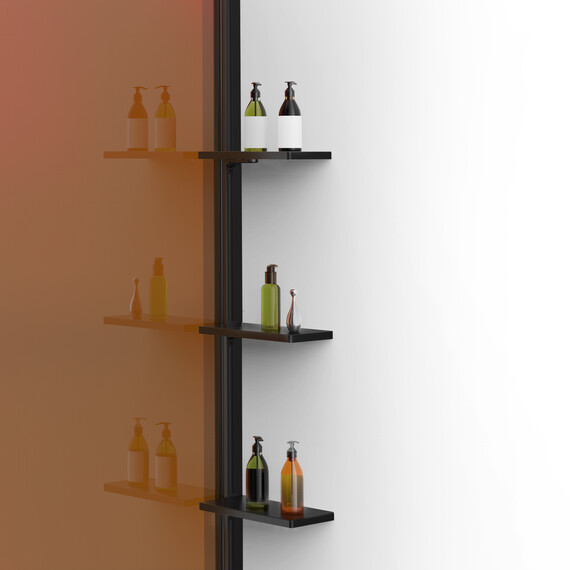 Душевая перегородка Vincea Walk-In 120 см VSW-1WSL120GSB (стекло 8 мм) чёрный/янтарь фото 2