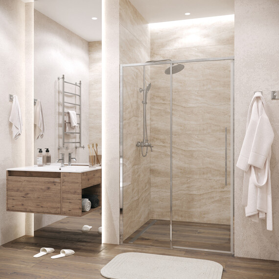 Душевая дверь Grossman  Galaxy 120 см 100.K33.01.120.10.00, хром/прозрачное фото 3