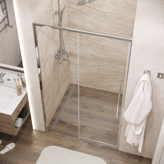 Душевая дверь Grossman  Galaxy 120 см 100.K33.01.120.10.00, хром/прозрачное фото 5