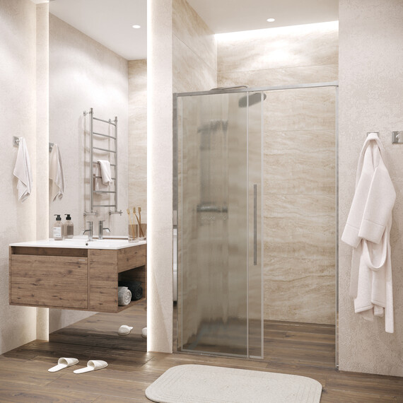 Душевая дверь Grossman  Galaxy 130 см 100.K33.01.130.10.02, хром/шиншилла фото 6