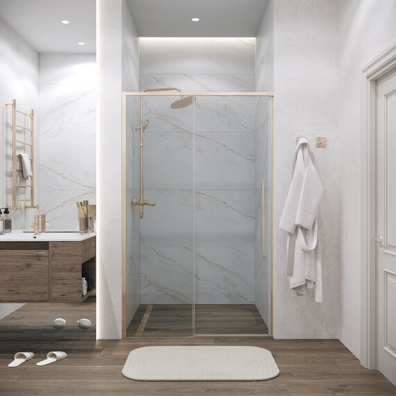 Душевая дверь Grossman  Galaxy 100 см 100.K33.01.100.32.00, золото/прозрачное фото 4