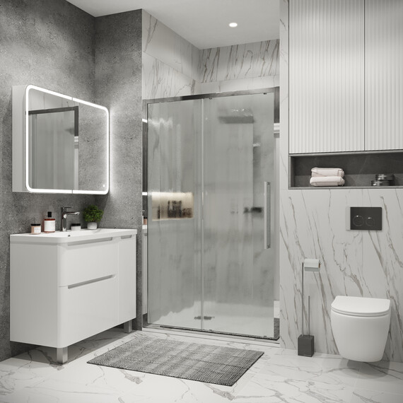 Душевая дверь Grossman  Cosmo 130 см 100.K33.02.130.10.02, хром/шиншилла фото 3