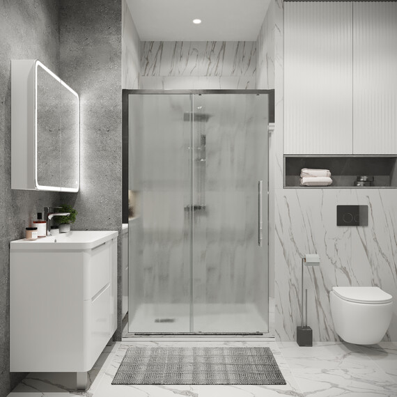 Душевая дверь Grossman  Cosmo 130 см 100.K33.02.130.10.02, хром/шиншилла фото 4