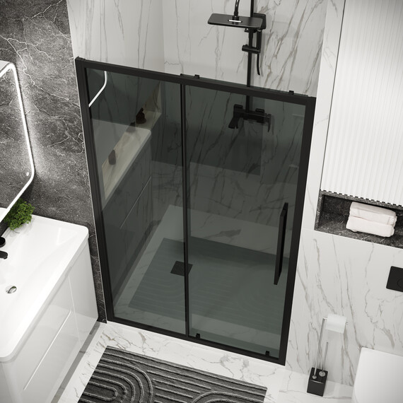 Душевая дверь Grossman  Cosmo 130 см 100.K33.02.130.21.10, чёрный/тонированное фото 5