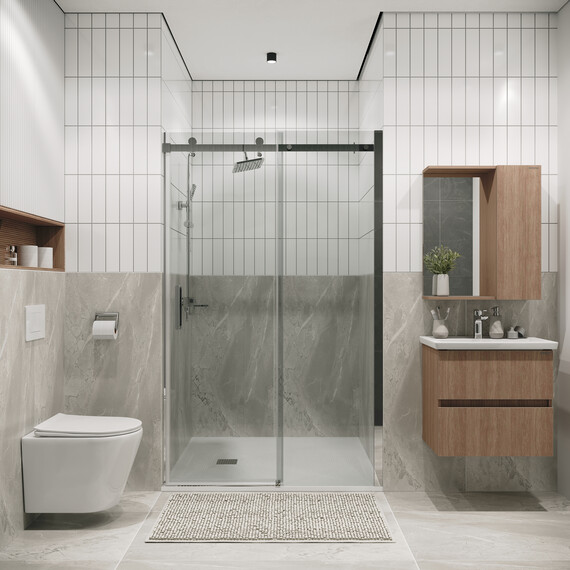 Душевая дверь Grossman  Classic 130 см 100.K33.04.130.10.00 (стекло 8 мм) хром/прозрачное фото 4