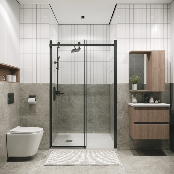 Душевая дверь Grossman  Classic 120 см 100.K33.04.120.42.00 (стекло 8 мм) оружейная сталь/прозрачное фото 3