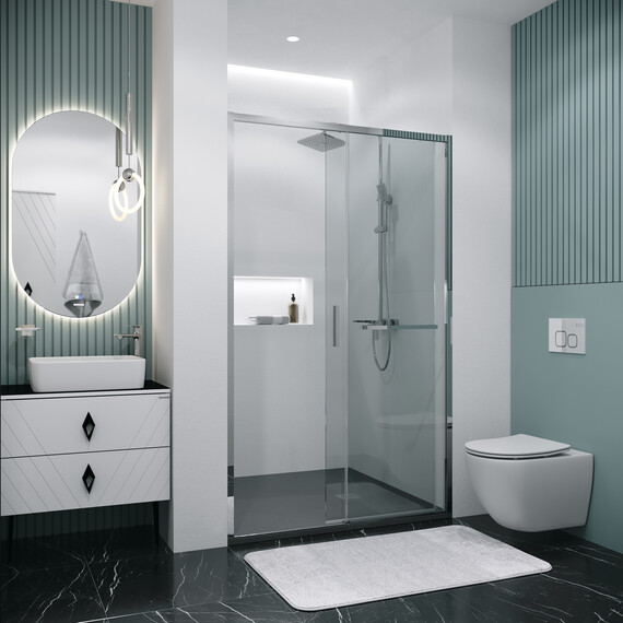 Душевая дверь Grossman  Style 130 см 100.K33.05.130.10.00, хром/прозрачное фото 5