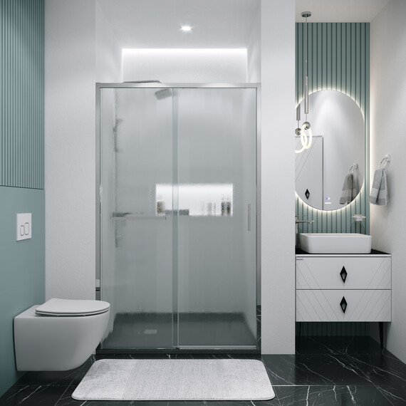 Душевая дверь Grossman  Style 130 см 100.K33.05.130.10.02, хром/шиншилла фото 3