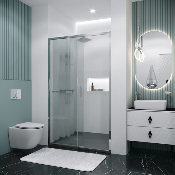 Душевая дверь Grossman  Style 130 см 100.K33.05.130.10.02, хром/шиншилла фото 6