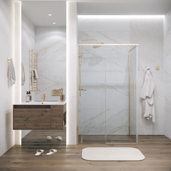 Душевое ограждение Grossman Galaxy 120х90 см 120.K33.01.1290.32.00, золото/прозрачное фото 3