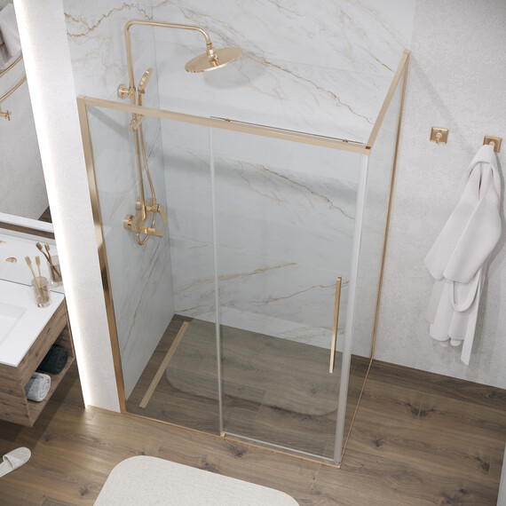 Душевое ограждение Grossman Galaxy 120х90 см 120.K33.01.1290.32.00, золото/прозрачное фото 4