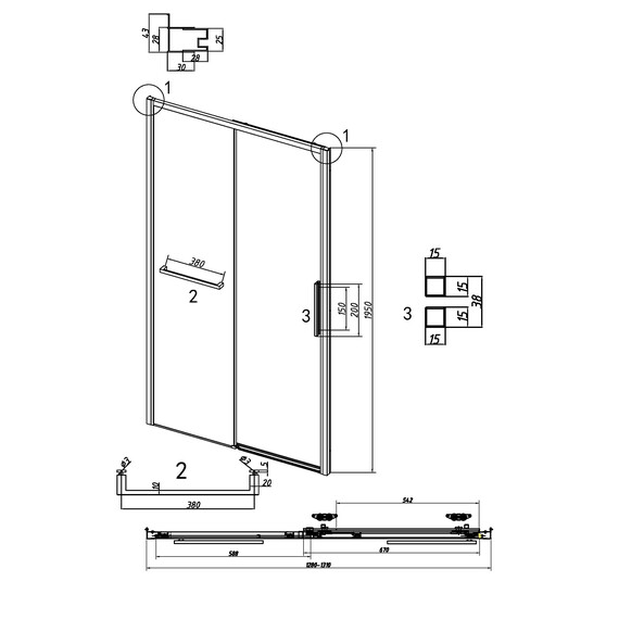 Душевая дверь Grossman  Style 130 см 100.K33.05.130.10.00, хром/прозрачное фото 12