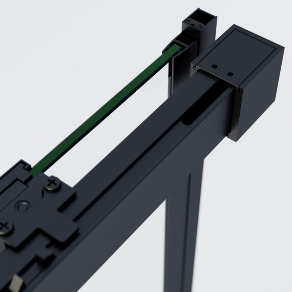 Душевое ограждение Vincea Soft 2 110x90 см VSR-3SO29011CLB, чёрный/прозрачное фото 7