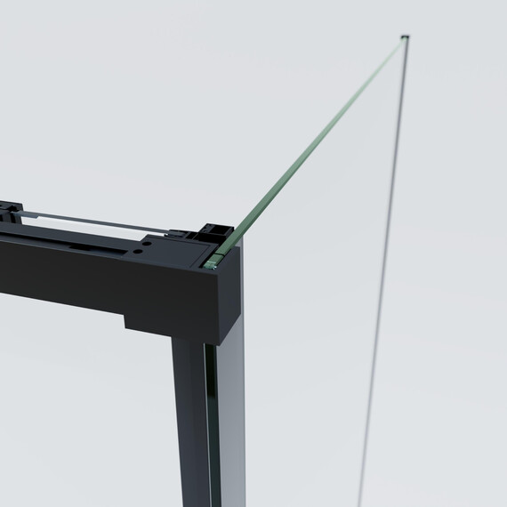 Душевое ограждение Vincea Soft 2 120x90 см VSR-3SO29012CLB, чёрный/прозрачное фото 6