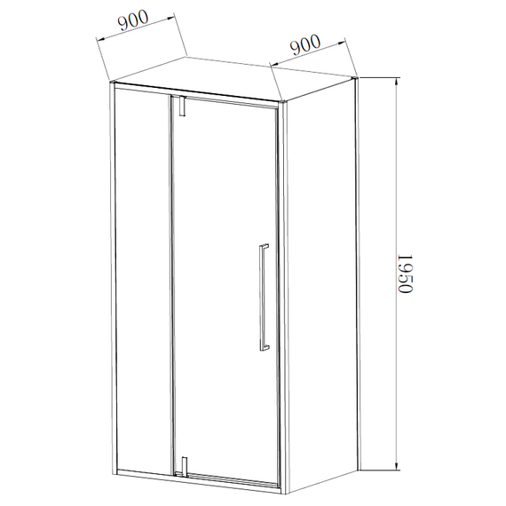 Душевое ограждение Vincea Slim-N 120x90 см VSR-4SNP9012CLGM, вороненая сталь/прозрачное фото 6