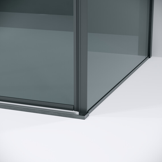 Душевое ограждение Grossman Galaxy 100х90 см 120.K33.01.1090.42.10, оружейная сталь/тонированное фото 7