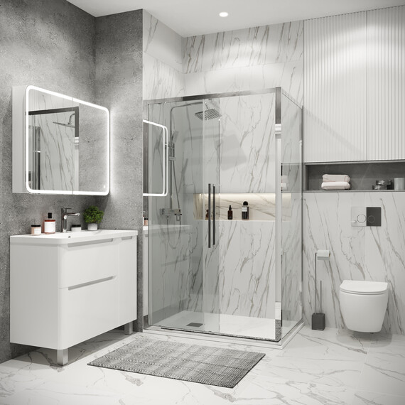 Душевое ограждение Grossman Cosmo 110х100 см 120.K33.02.1110.10.00, хром/прозрачное фото 5