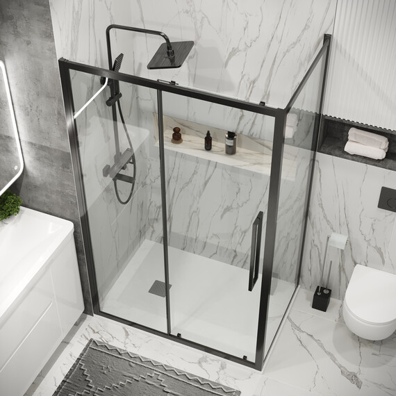 Душевое ограждение Grossman Cosmo 120х80 см 120.K33.02.1280.42.00, оружейная сталь/прозрачное фото 4