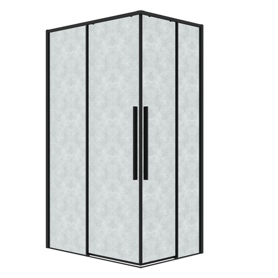 Душевое ограждение Grossman Galaxy 90х80 см 300.K33.01.9080.21.02, чёрный/шиншилла фото 
