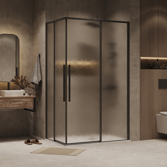 Душевое ограждение Grossman Galaxy 90х70 см 300.K33.01.9070.21.02, чёрный/шиншилла фото 3