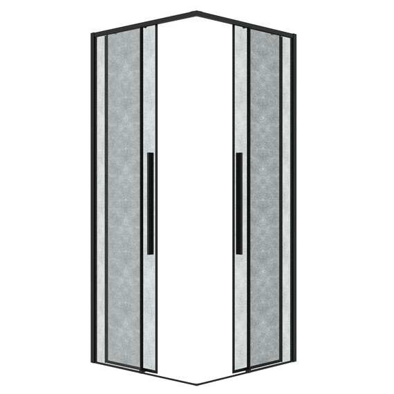 Душевое ограждение Grossman Galaxy 90х90 см 300.K33.01.9090.21.02, чёрный/шиншилла фото 2