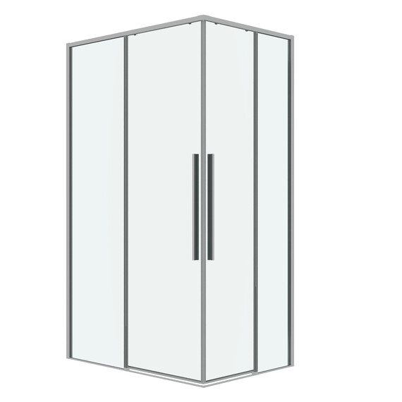 Душевое ограждение Grossman Galaxy 90х80 см 300.K33.01.9080.10.00, хром/прозрачное фото 
