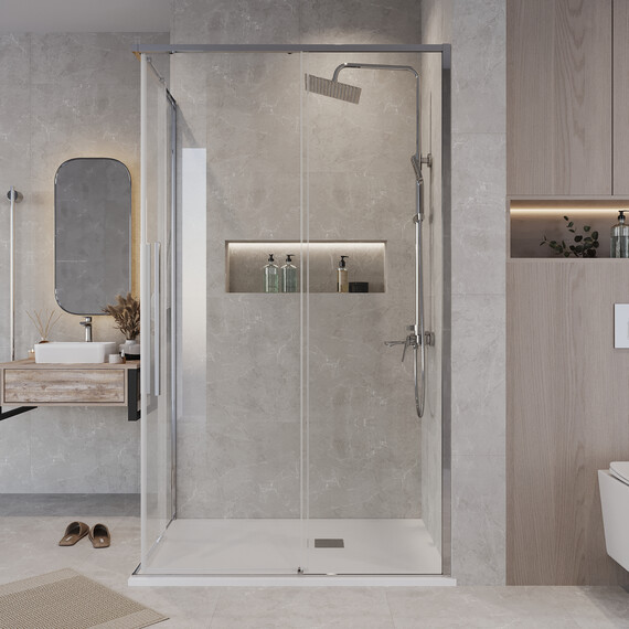 Душевое ограждение Grossman Galaxy 90х70 см 300.K33.01.9070.10.00, хром/прозрачное фото 5