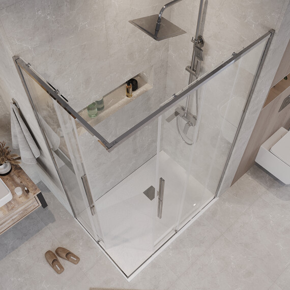 Душевое ограждение Grossman Galaxy 120х70 см 300.K33.01.1270.10.00, хром/прозрачное фото 6