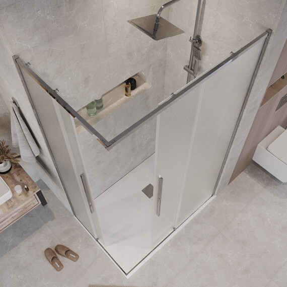 Душевое ограждение Grossman Galaxy 90х70 см 300.K33.01.9070.10.02, хром/шиншилла фото 6