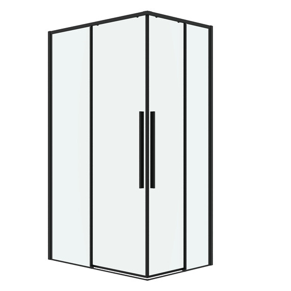 Душевое ограждение Grossman Galaxy 100х70 см 300.K33.01.1070.21.00, чёрный/прозрачное фото 