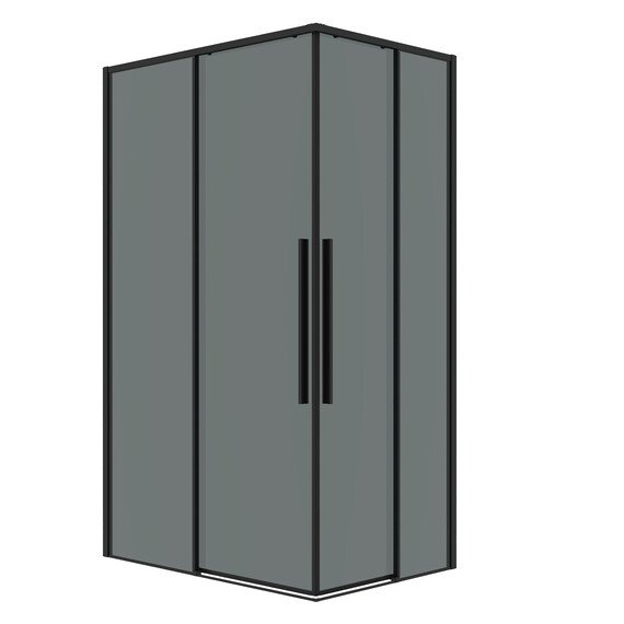 Душевое ограждение Grossman Galaxy 90х70 см 300.K33.01.9070.21.10, чёрный/тонированное фото 