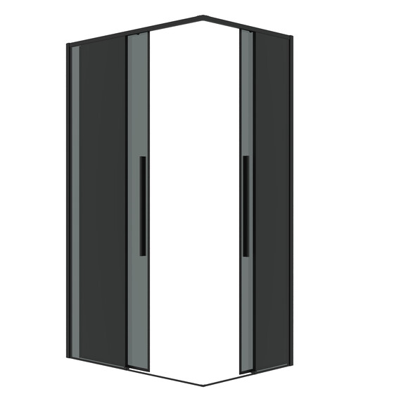 Душевое ограждение Grossman Galaxy 90х70 см 300.K33.01.9070.21.10, чёрный/тонированное фото 2