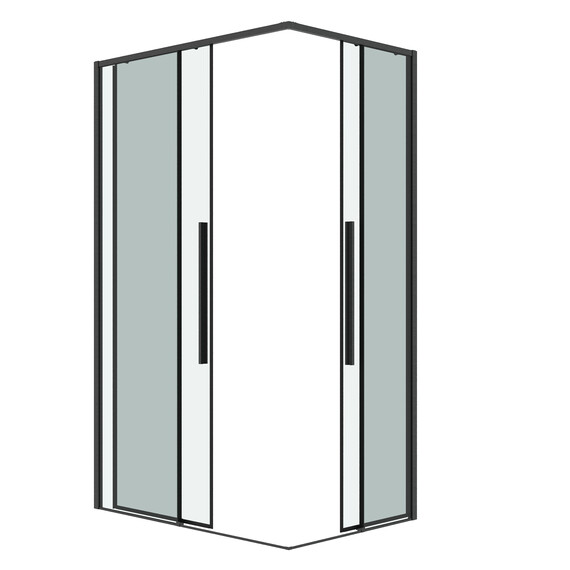 Душевое ограждение Grossman Galaxy 100х80 см 300.K33.01.1080.42.00, оружейная сталь/прозрачное фото 2
