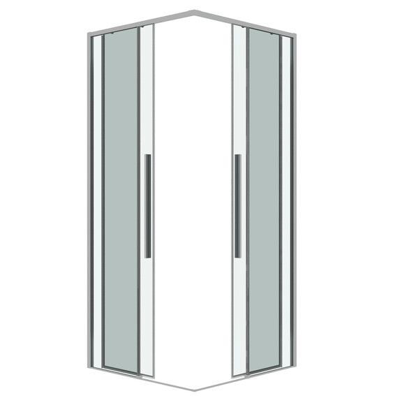 Душевое ограждение Grossman Galaxy 100х100 см 300.K33.01.1010.10.00, хром/прозрачное фото 2