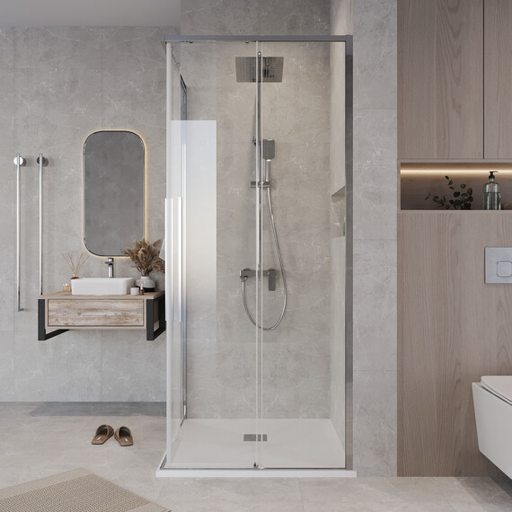 Душевое ограждение Grossman Galaxy 70х70 см 300.K33.01.7070.10.00, хром/прозрачное фото 6