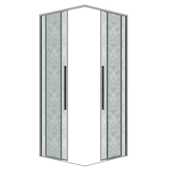 Душевое ограждение Grossman Galaxy 90х90 см 300.K33.01.9090.10.02, хром/шиншилла фото 2