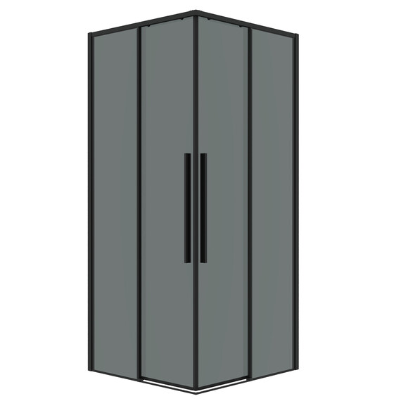 Душевое ограждение Grossman Galaxy 90х90 см 300.K33.01.9090.21.10, чёрный/тонированное фото 