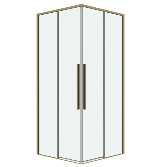 Душевое ограждение Grossman Galaxy 90х90 см 300.K33.01.9090.32.00, золото/прозрачное фото 