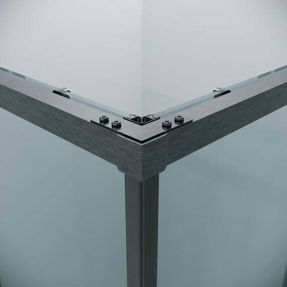 Душевое ограждение Grossman Galaxy 90х80 см 300.K33.01.9080.42.00, оружейная сталь/прозрачное фото 10