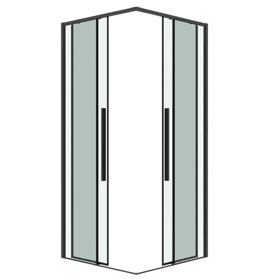 Душевое ограждение Grossman Galaxy 90х90 см 300.K33.01.9090.42.00, оружейная сталь/прозрачное фото 2