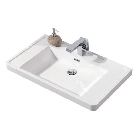 Тумба напольная с раковиной BelBagno ANCONA-N-800-2C-PIA-BL 80 см, белый фото 2