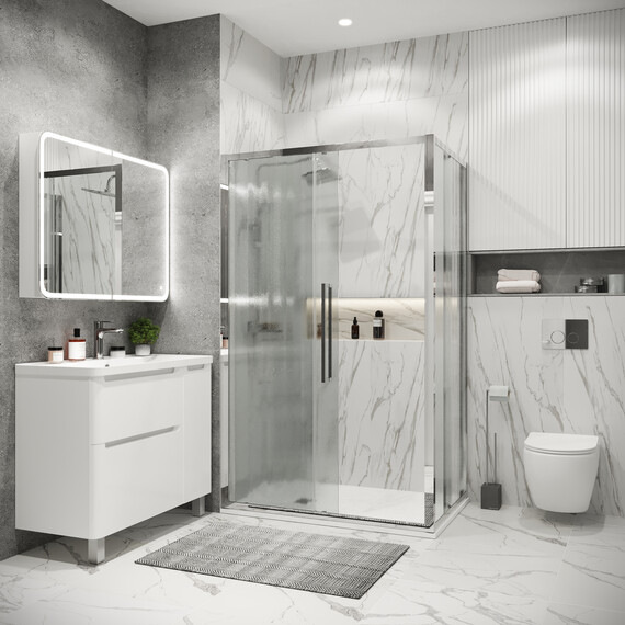 Душевое ограждение Grossman Cosmo 120х90 см 120.K33.02.1290.10.02, хром/шиншилла фото 5