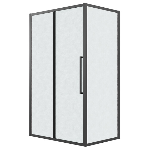 Душевое ограждение Grossman Cosmo 120х100 см 120.K33.02.1210.21.02, чёрный/шиншилла фото 