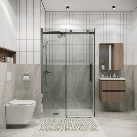 Душевое ограждение Grossman Classic 120х80 см 120.K33.04.1280.10.00 (стекло 8 мм) хром/прозрачное фото 3