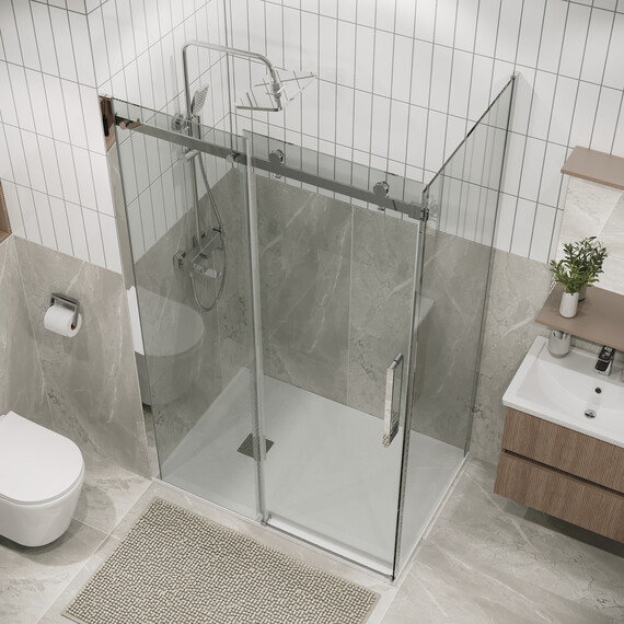 Душевое ограждение Grossman Classic 130х80 см 120.K33.04.1380.10.00 (стекло 8 мм) хром/прозрачное фото 4