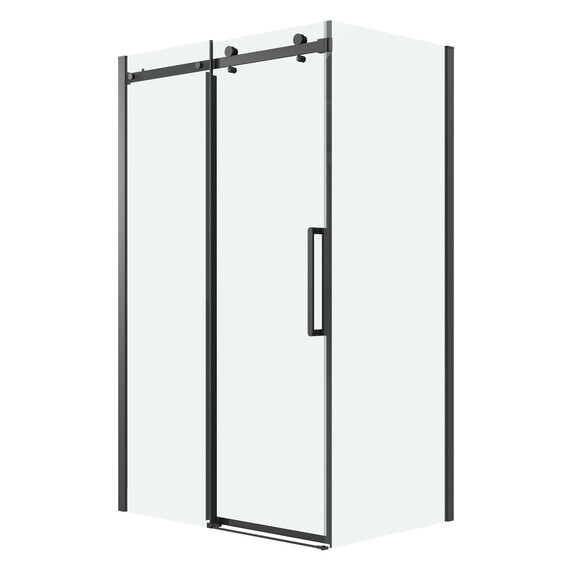 Душевое ограждение Grossman Classic 160х80 см 120.K33.04.1680.21.00 (стекло 8 мм) чёрный/прозрачное фото 