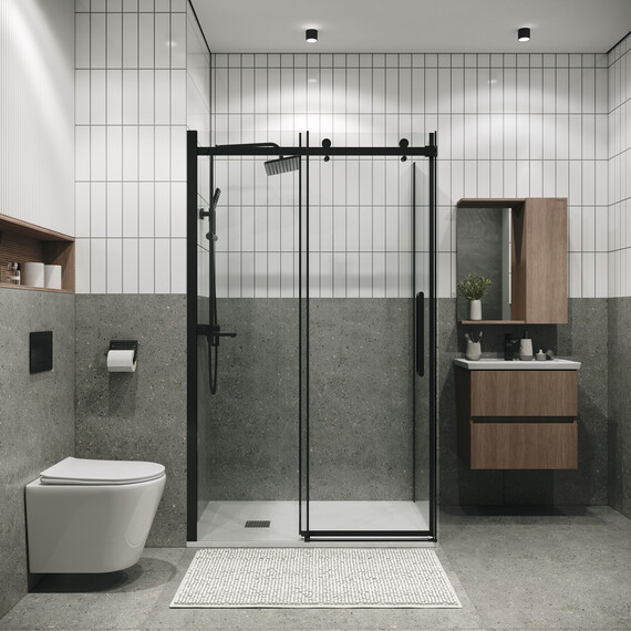 Душевое ограждение Grossman Classic 130х80 см 120.K33.04.1380.21.00 (стекло 8 мм) хром/прозрачное фото 3