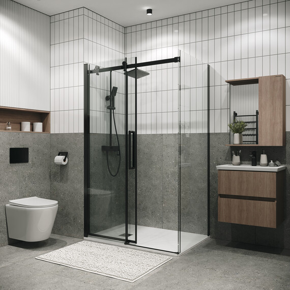 Душевое ограждение Grossman Classic 130х80 см 120.K33.04.1380.21.00 (стекло 8 мм) хром/прозрачное фото 5